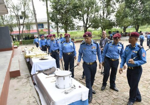 प्रहरी महानिरीक्षक सिंहबाट राष्ट्रिय प्रहरी प्रशिक्षण प्रतिष्ठानको निरीक्षण