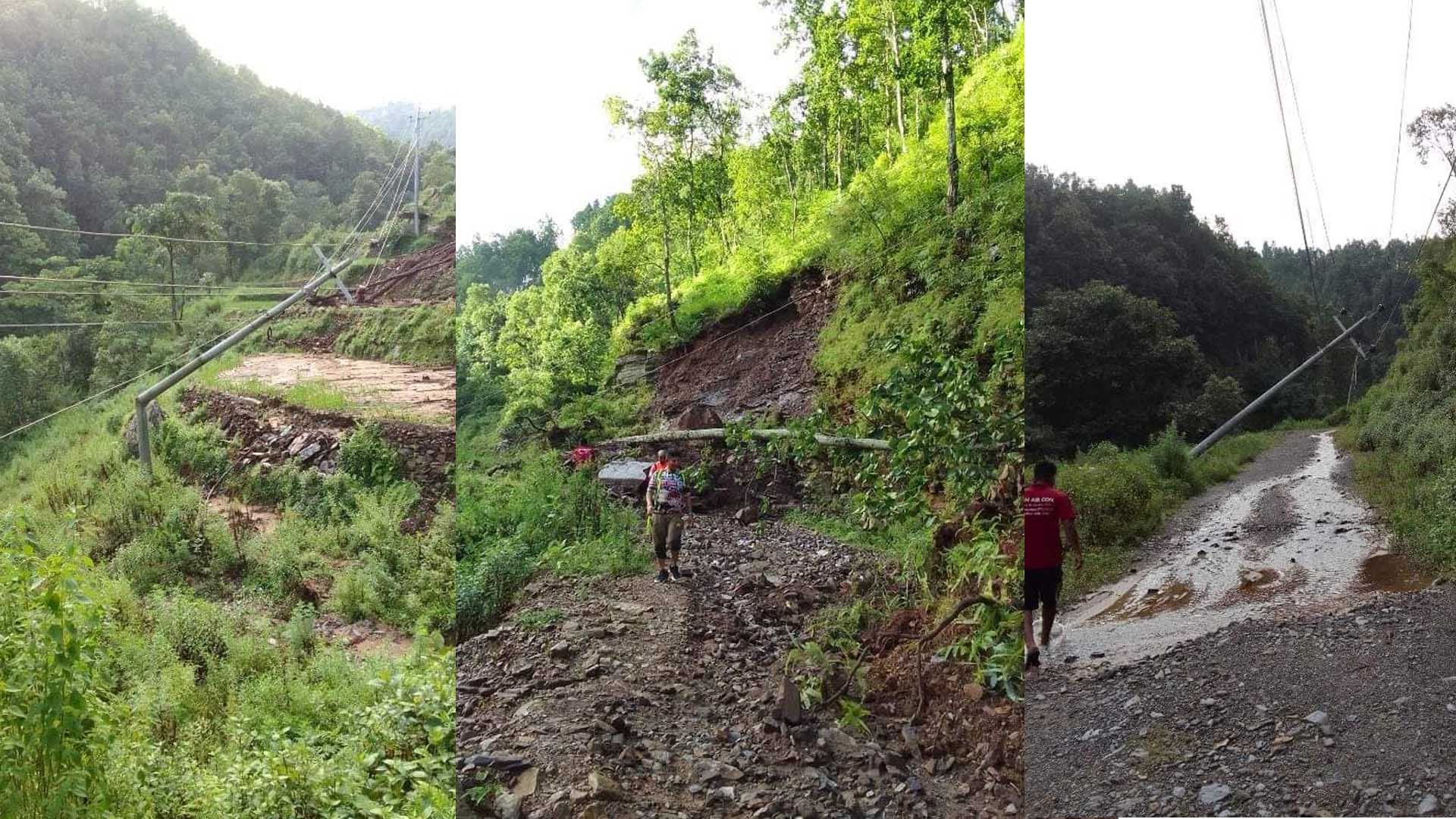 धादिङबेसीमा वैकल्पिक बाटो खोजेर विद्युत सेवा सुचारु