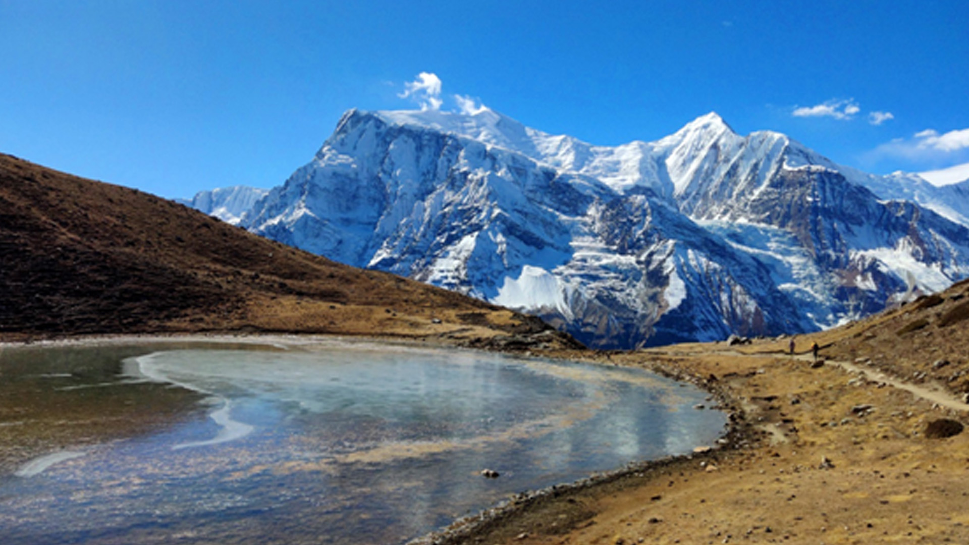 हिमपहिरोले असन्तुलित बनेको वीरेन्द्र ताल सामान्य अवस्थामा फर्कँदै